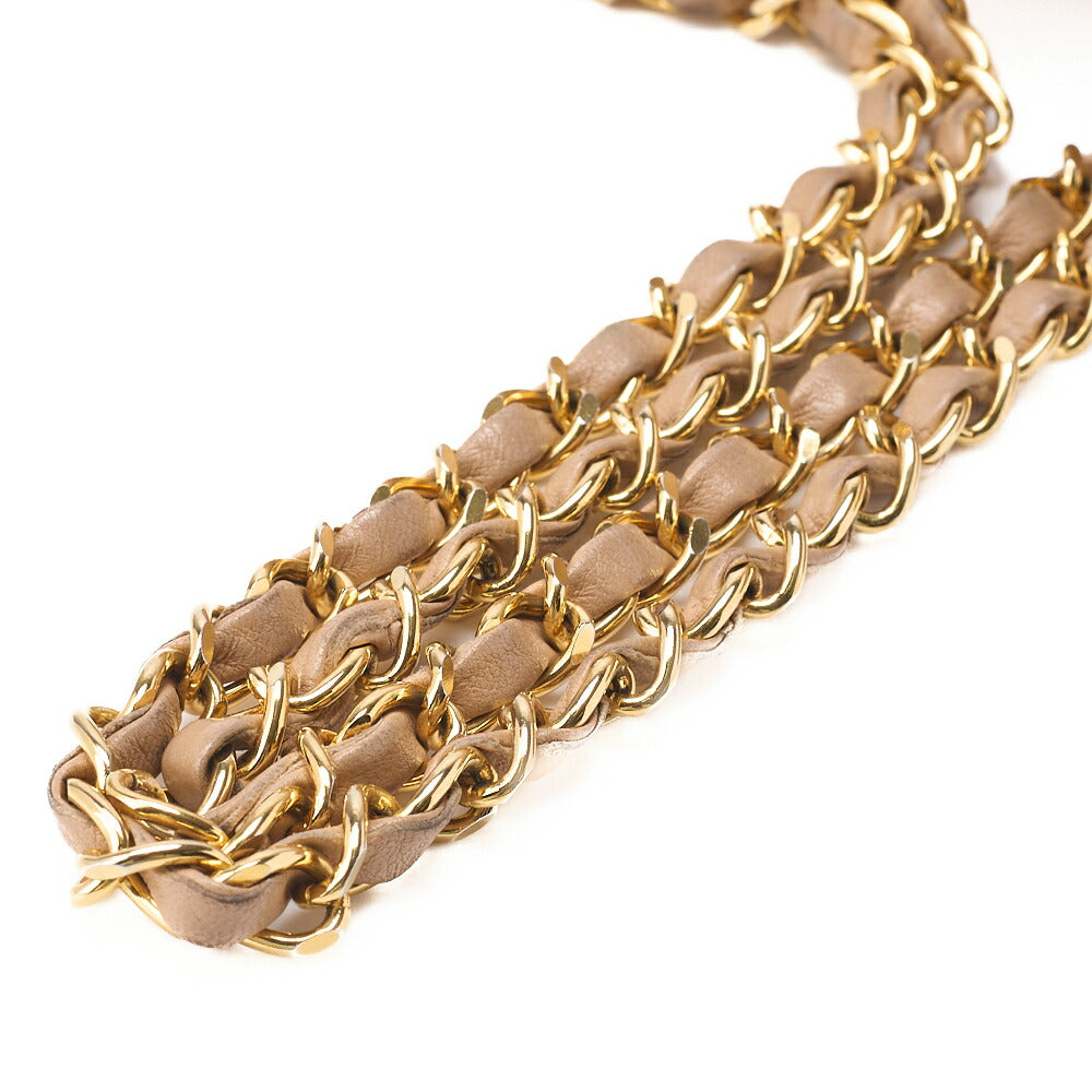 CHANEL Shoulder Bag Matelassé Double Flap 25cm Chain Shoulder Lambskin Black Gold-Tone Hardware, Pre-Owned