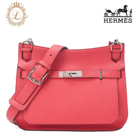 HERMES Gypsy 28 Shoulder Bag Tryon Clemence RoseJaipur RoseJaipur Silver-Tone Hardware, Pre-Owned
