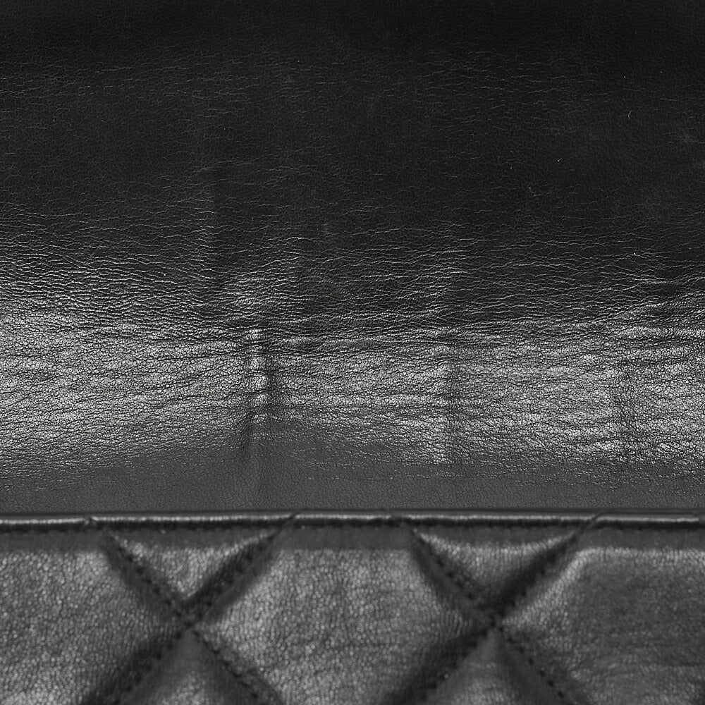 CHANEL Chain Shoulder Bag Matelassé Turnlock Square Lambskin Black Gold-Tone Hardware, Pre-Owned