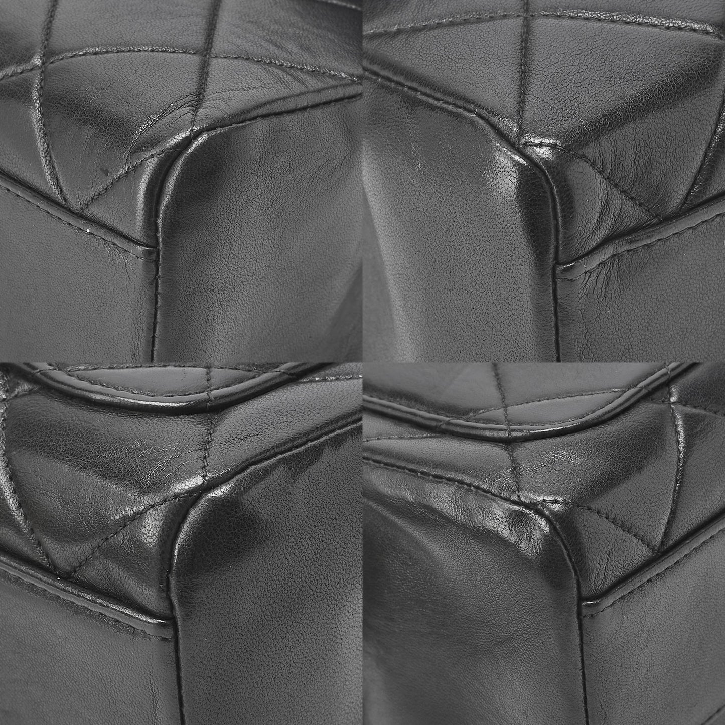 CHANEL Chain Shoulder Bag Matelassé Turnlock Square Lambskin Black Gold-Tone Hardware, Pre-Owned