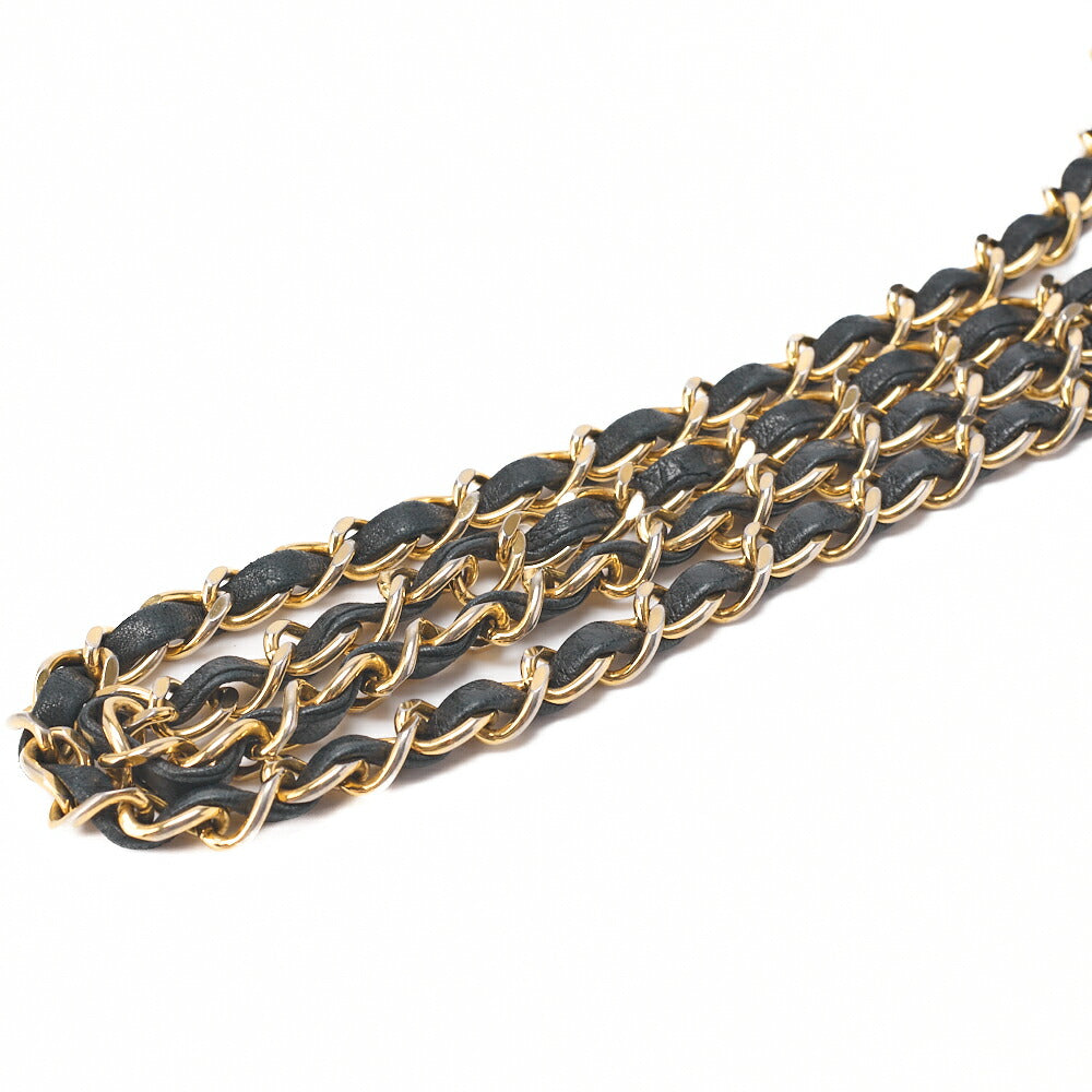 CHANEL Chain Shoulder Bag Mini Matelassé 20cm Lambskin Black Single Flap Turnlock Gold-Tone Hardware, Pre-Owned