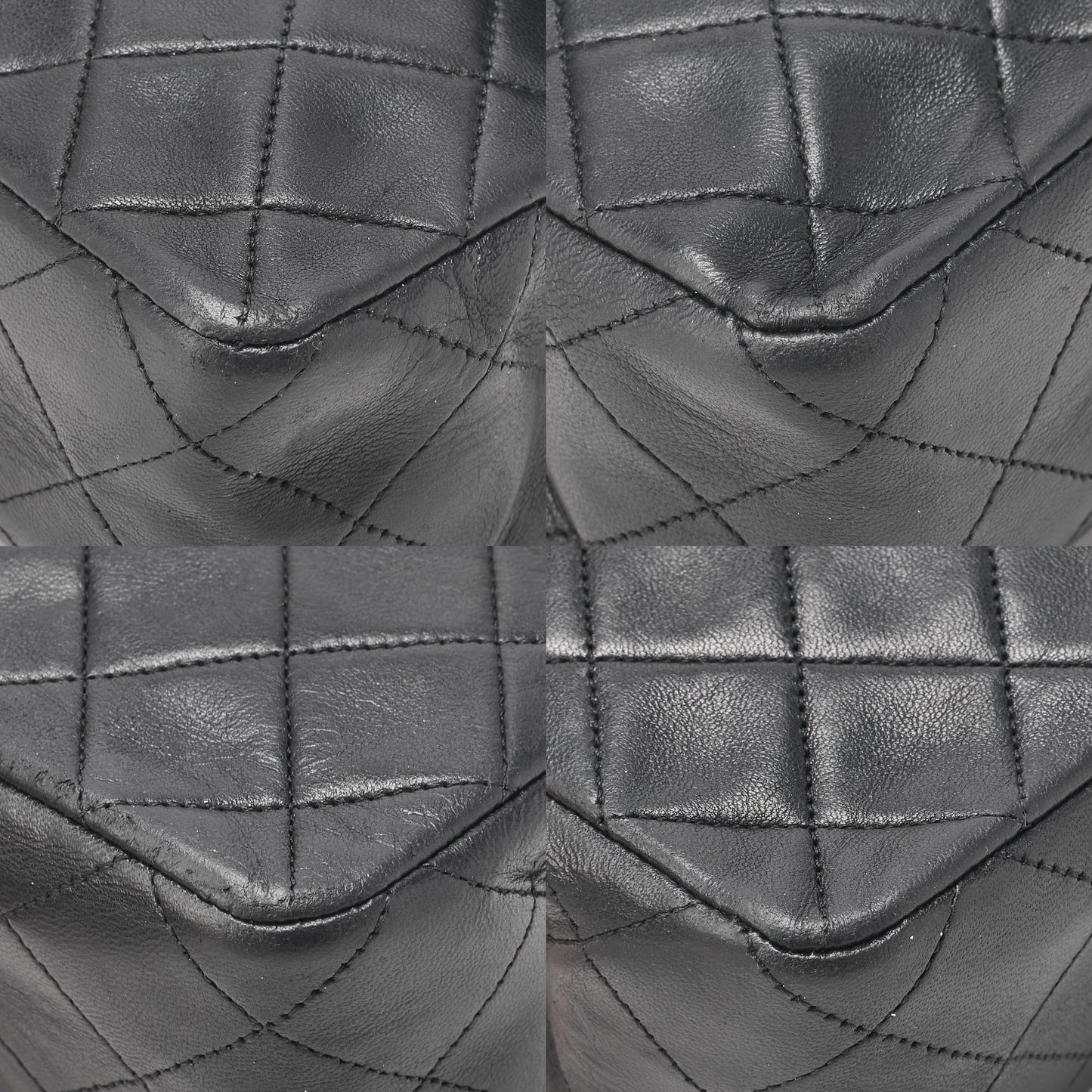CHANEL Chain Shoulder Bag Mini Matelassé 20cm Lambskin Black Single Flap Turnlock Gold-Tone Hardware, Pre-Owned