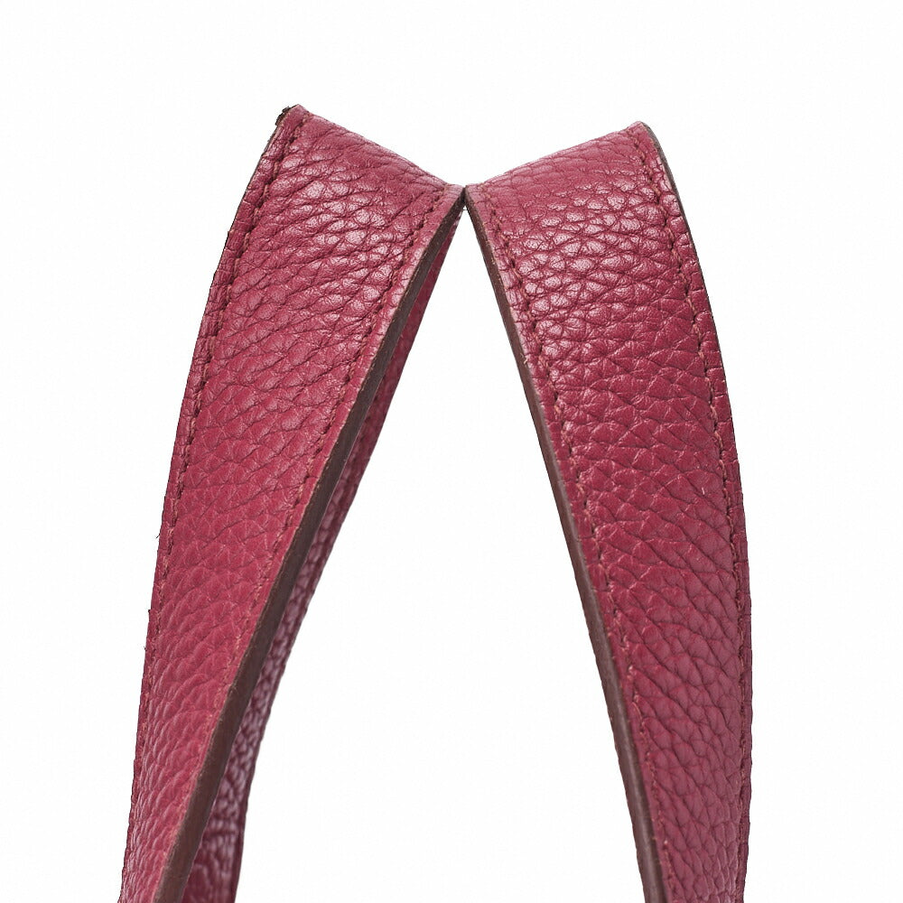 HERMES Picotan Lock PM Handbag Tryon Clemence Rouge casaque Silver-Tone Hardware, Pre-Owned