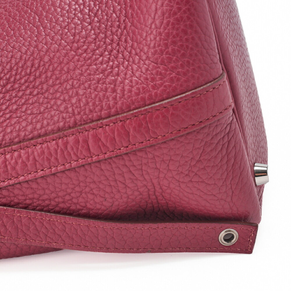 HERMES Picotan Lock PM Handbag Tryon Clemence Rouge casaque Silver-Tone Hardware, Pre-Owned