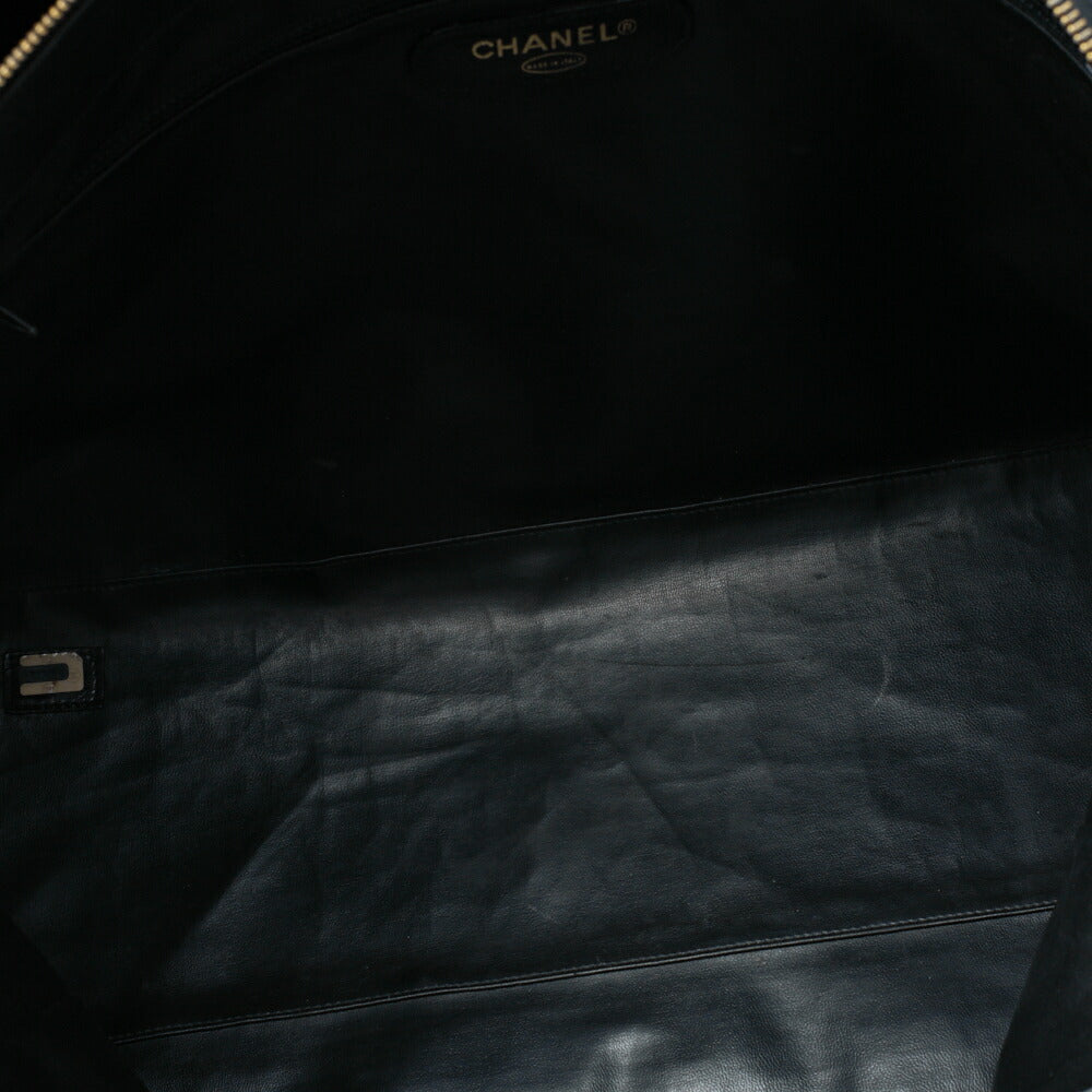 CHANEL Shoulder Bag Supermodel Coco Mark Big Coco Double Chain Shoulder Lambskin Black Gold-Tone Hardware, Pre-Owned