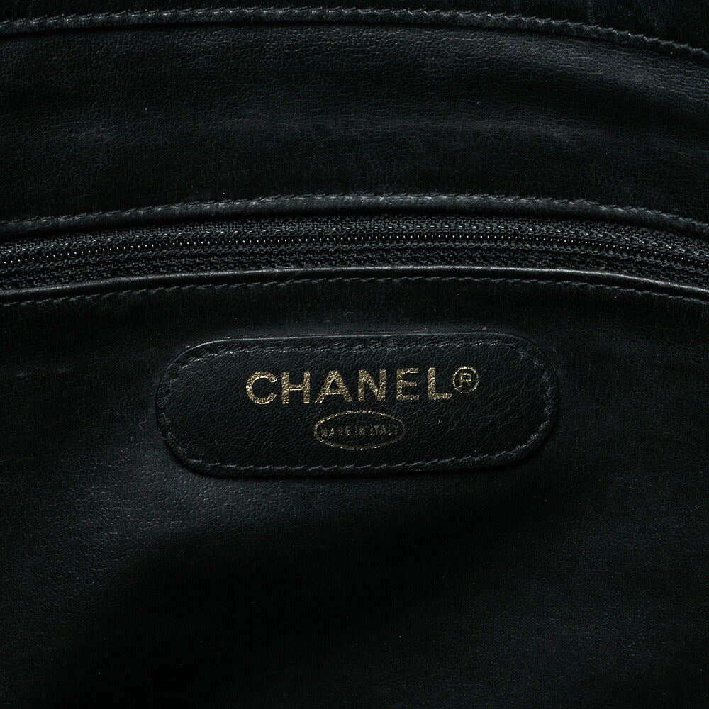 CHANEL Shoulder Bag Supermodel Coco Mark Big Coco Double Chain Shoulder Lambskin Black Gold-Tone Hardware, Pre-Owned