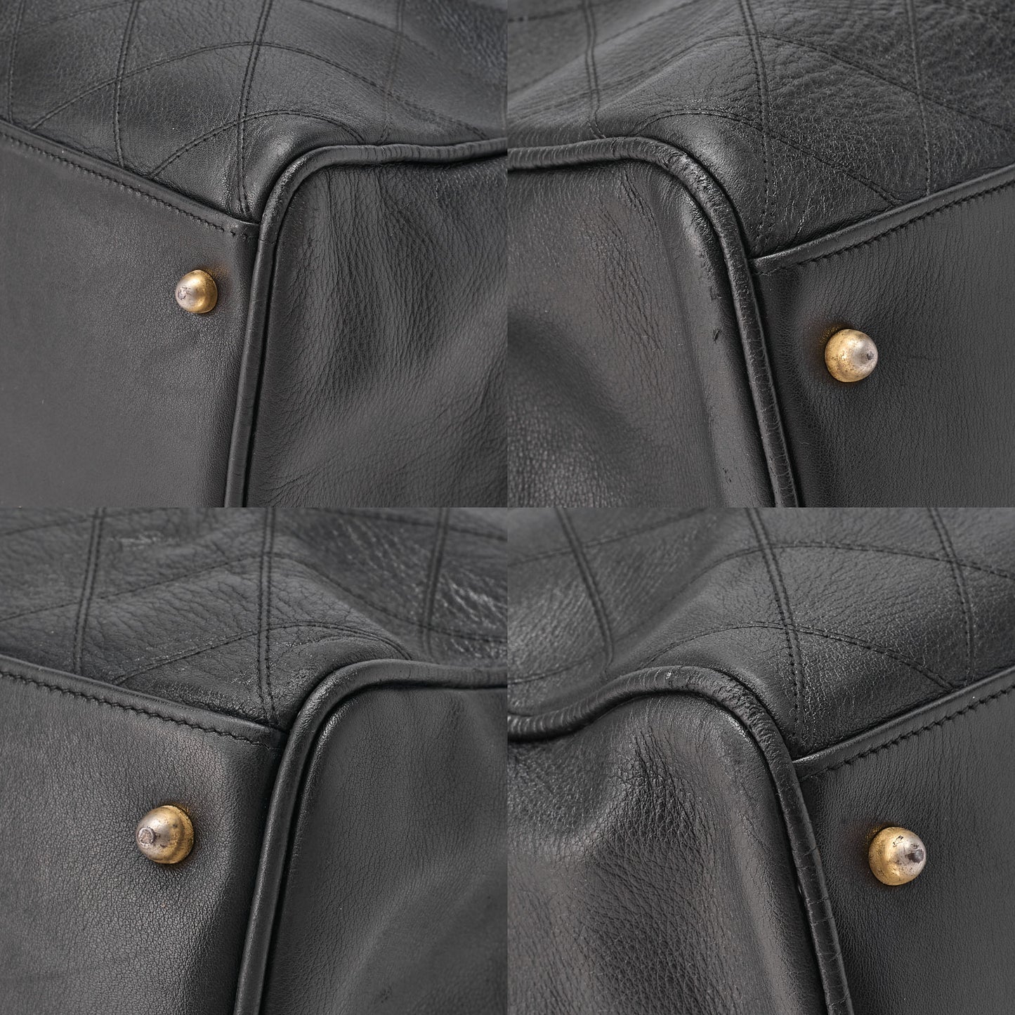 CHANEL Shoulder Bag Supermodel Coco Mark Big Coco Double Chain Shoulder Lambskin Black Gold-Tone Hardware, Pre-Owned