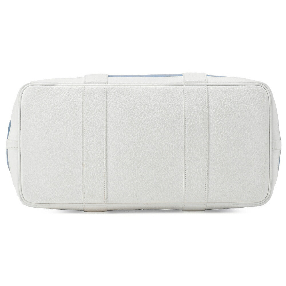 HERMES Garden Party PM Tote Bag to Negonda x Canvas Blue Sun Seal x White Silver-Tone Hardware, Pre-Owned