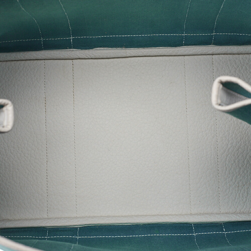 HERMES Garden Party PM Tote Bag to Negonda x Canvas Blue Sun Seal x White Silver-Tone Hardware, Pre-Owned