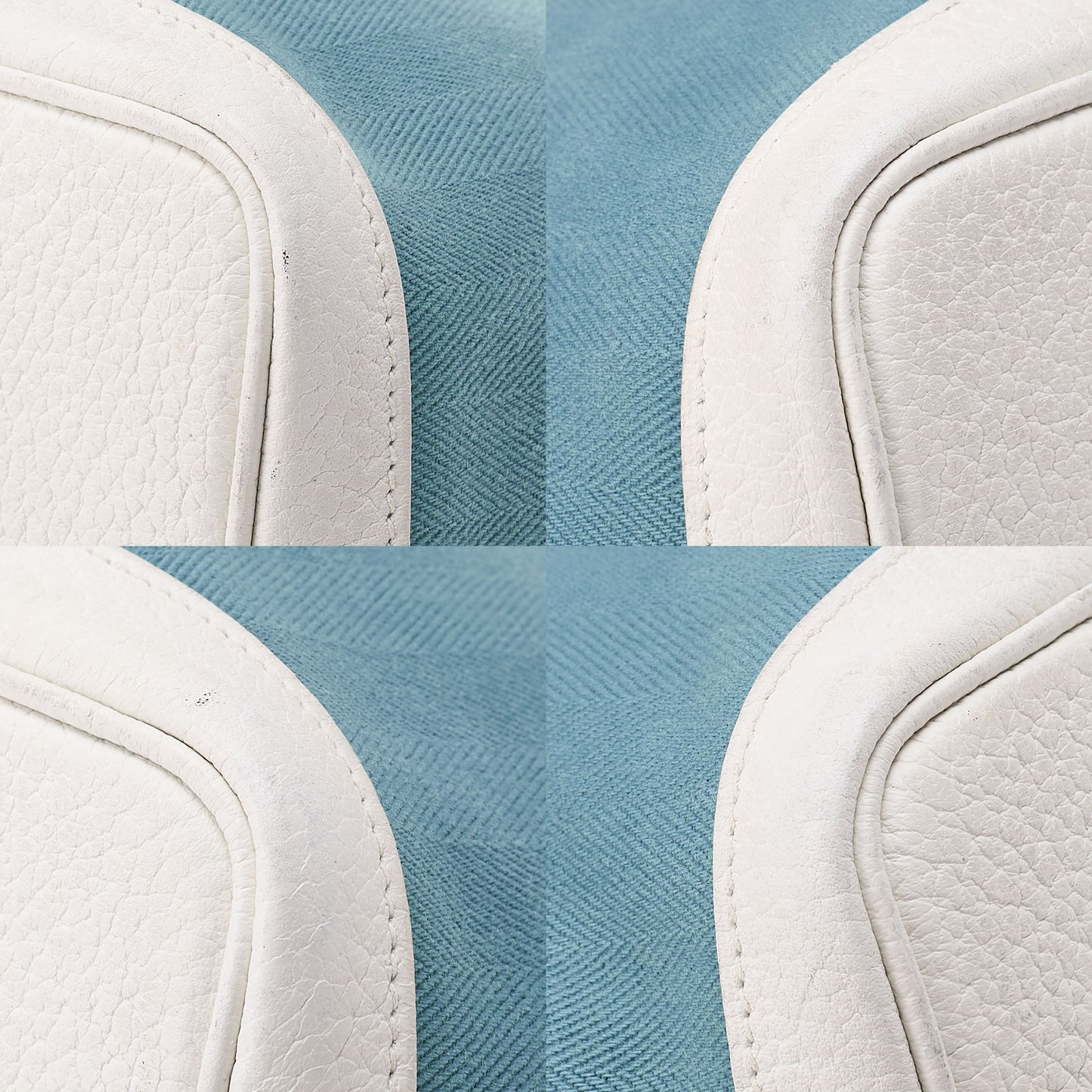 HERMES Garden Party PM Tote Bag to Negonda x Canvas Blue Sun Seal x White Silver-Tone Hardware, Pre-Owned