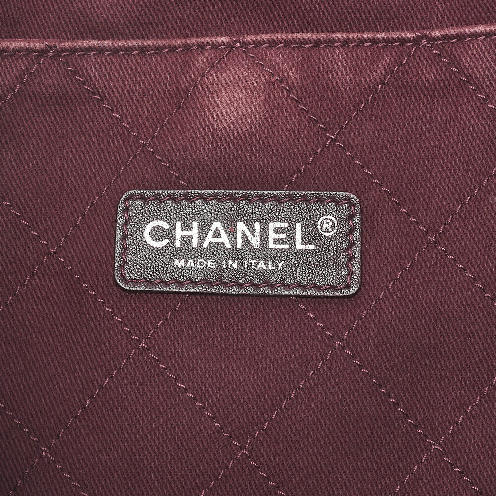 CHANEL Tote Bag Coco Mark Canvas with Whistle Charm White x Black Silver-Tone Hardware, Pre-Owned