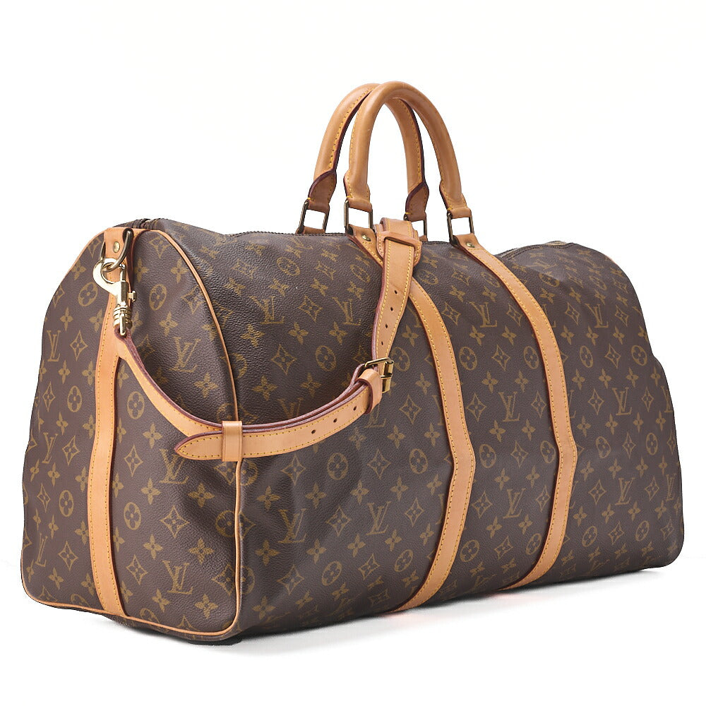 LOUIS VUITTON Louis Vuitton Monogram Keepol bandouliere 55 Boston Bag Brown Gold-Tone Hardware, Pre-Owned