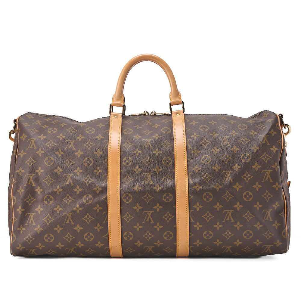 LOUIS VUITTON Louis Vuitton Monogram Keepol bandouliere 55 Boston Bag Brown Gold-Tone Hardware, Pre-Owned