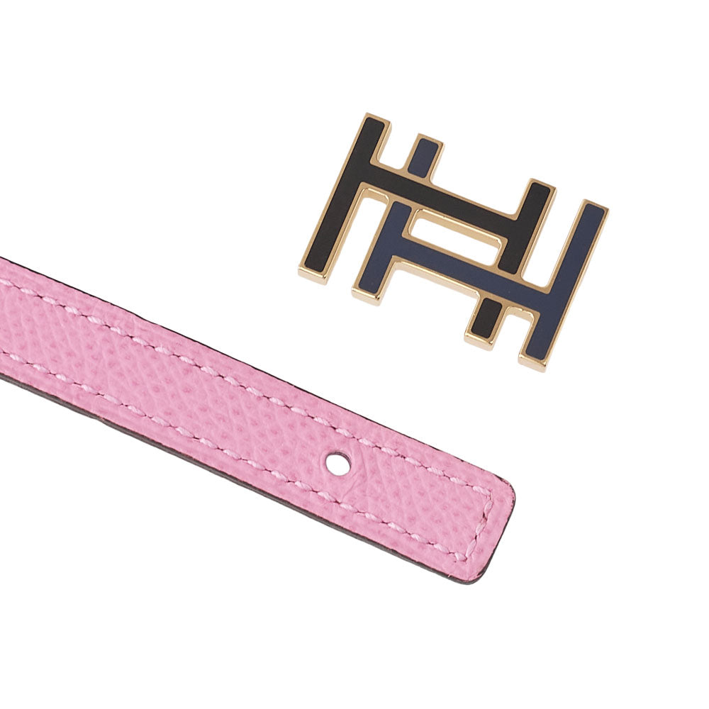 HERMES H O Carr? Vos Swift x Vos Epson Belt Pink Gold-Tone Hardware, Pre-Owned