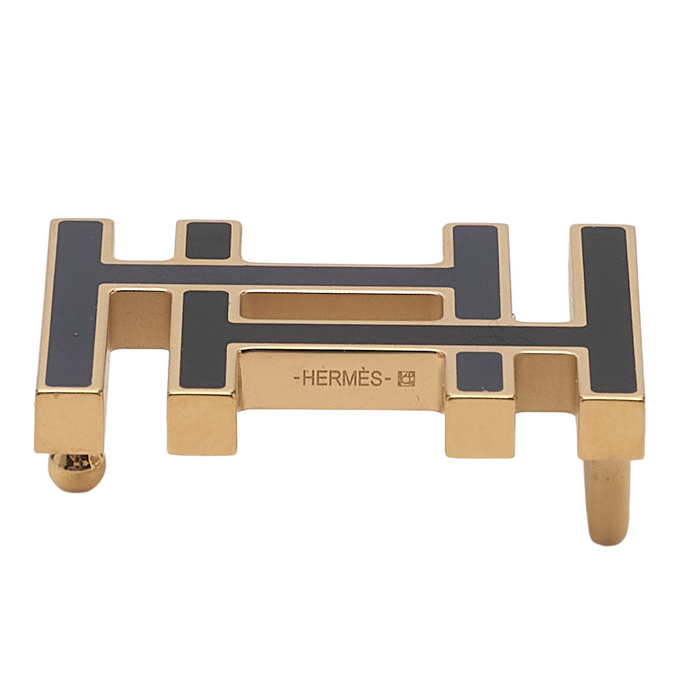 HERMES H O Carr? Vos Swift x Vos Epson Belt Pink Gold-Tone Hardware, Pre-Owned