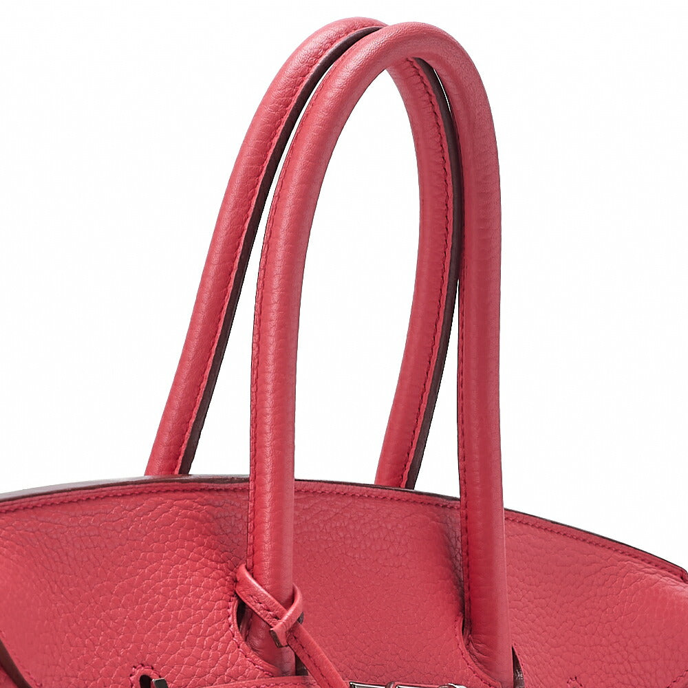 HERMES Birkin 35 Handbag Tryon Cl?mance Bougainvillea Silver-Tone Hardware, Pre-Owned