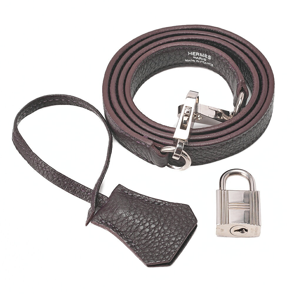 HERMES Kelly 28 Handbag Inner Stitch Togo Rezan Silver-Tone Hardware, Pre-Owned