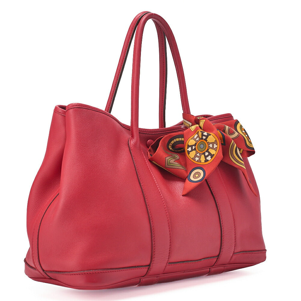 HERMES Garden Twilly TPM Tote Bag Swift Vermillion Silver-Tone Hardware, Pre-Owned