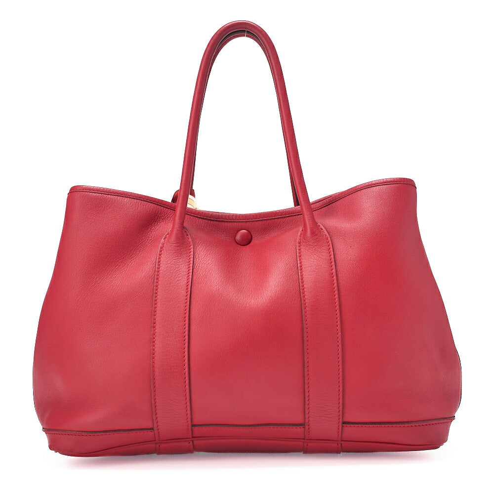 HERMES Garden Twilly TPM Tote Bag Swift Vermillion Silver-Tone Hardware, Pre-Owned