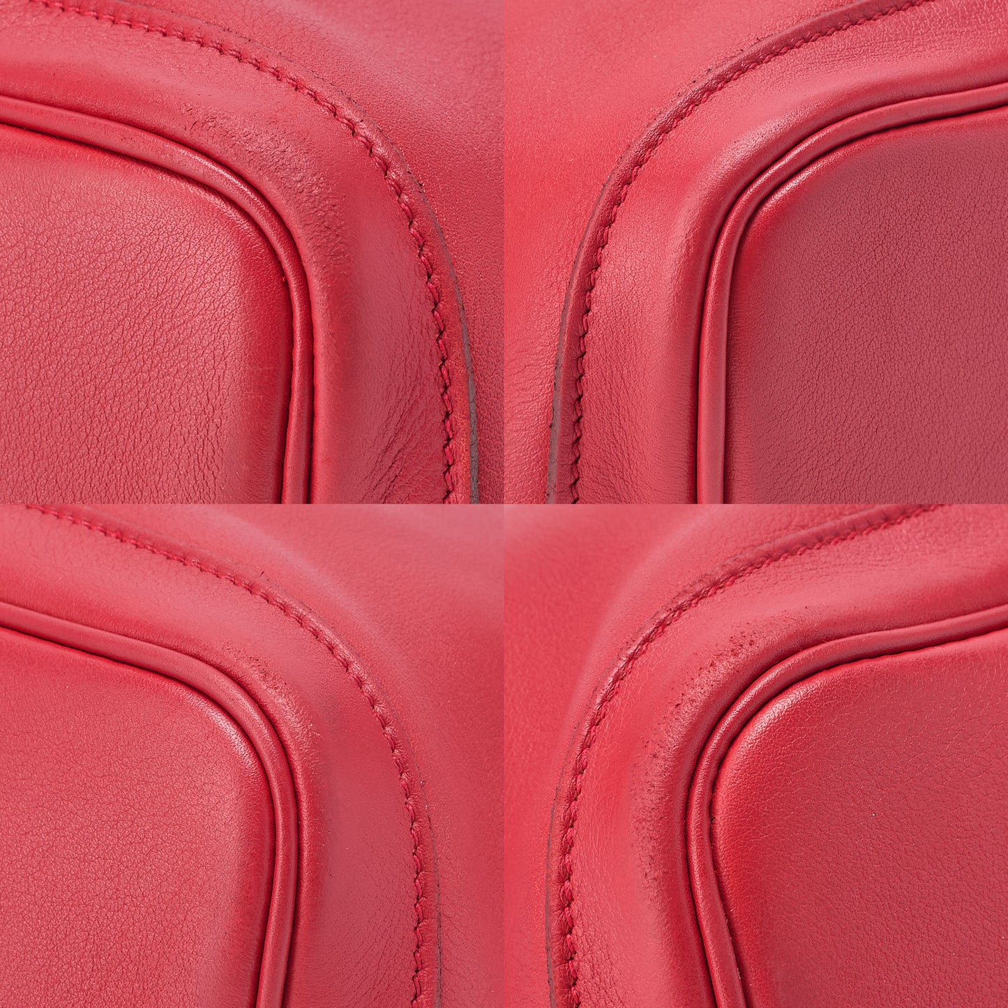 HERMES Garden Twilly TPM Tote Bag Swift Vermillion Silver-Tone Hardware, Pre-Owned