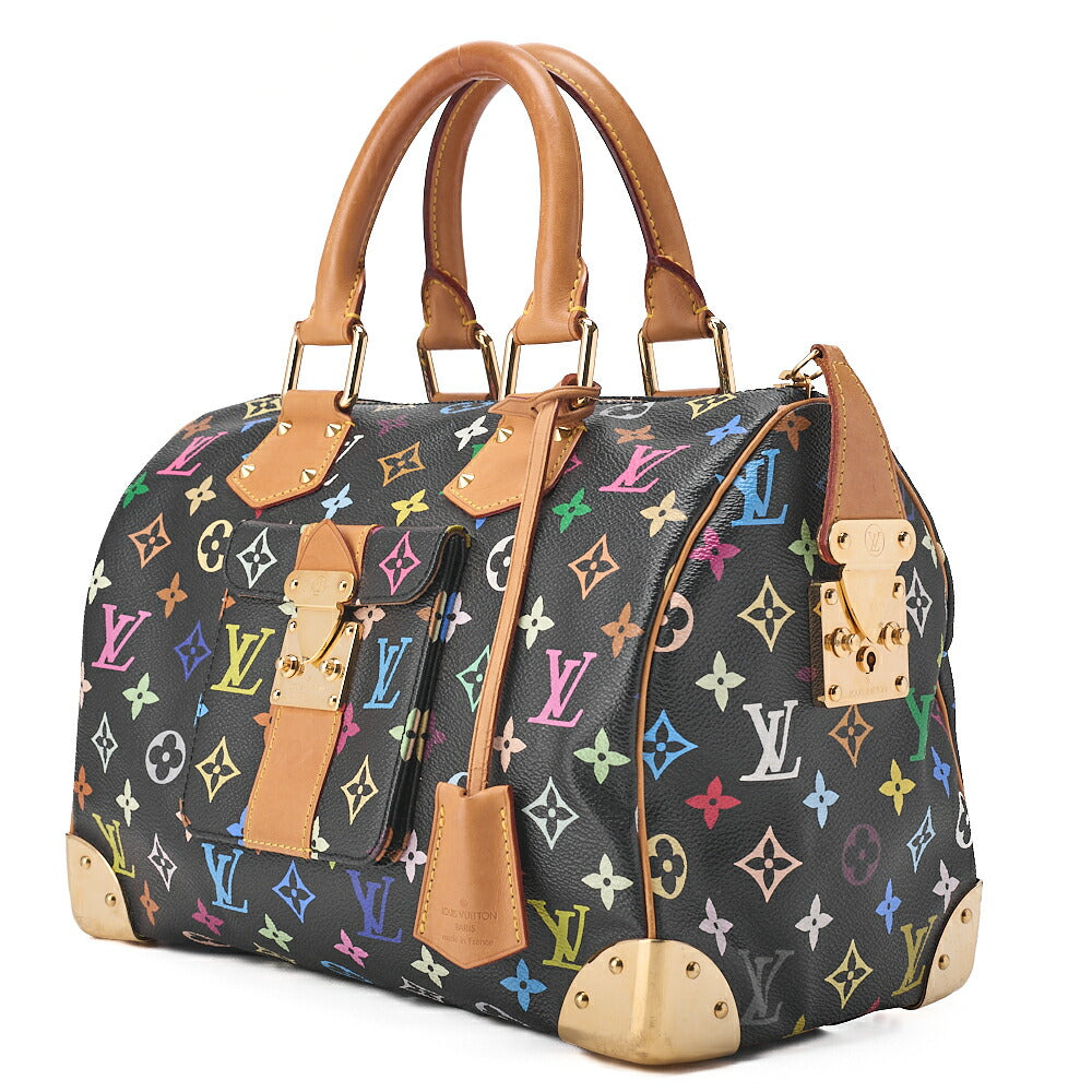 LOUIS VUITTON Louis Vuitton Monogram Multicolor Speedy 30 Handbag M92642 Gold-Tone Hardware, Pre-Owned