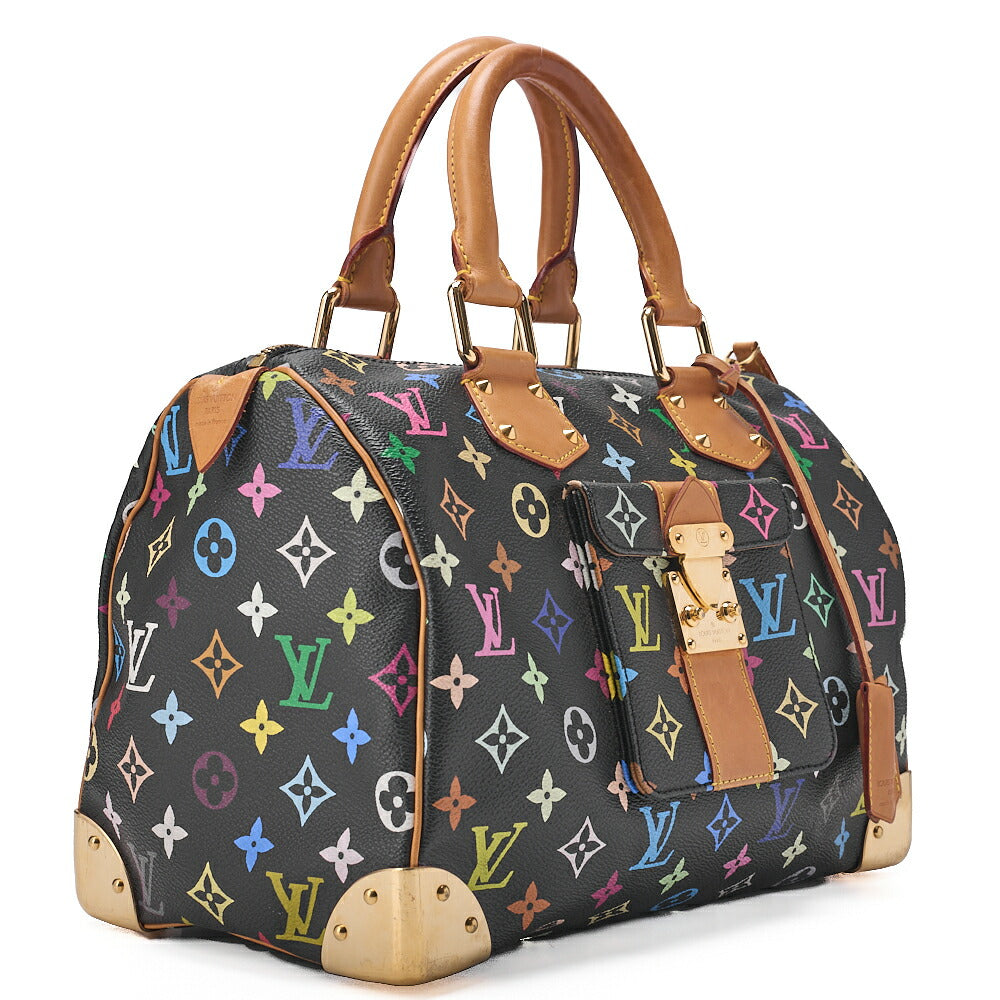 LOUIS VUITTON Louis Vuitton Monogram Multicolor Speedy 30 Handbag M92642 Gold-Tone Hardware, Pre-Owned