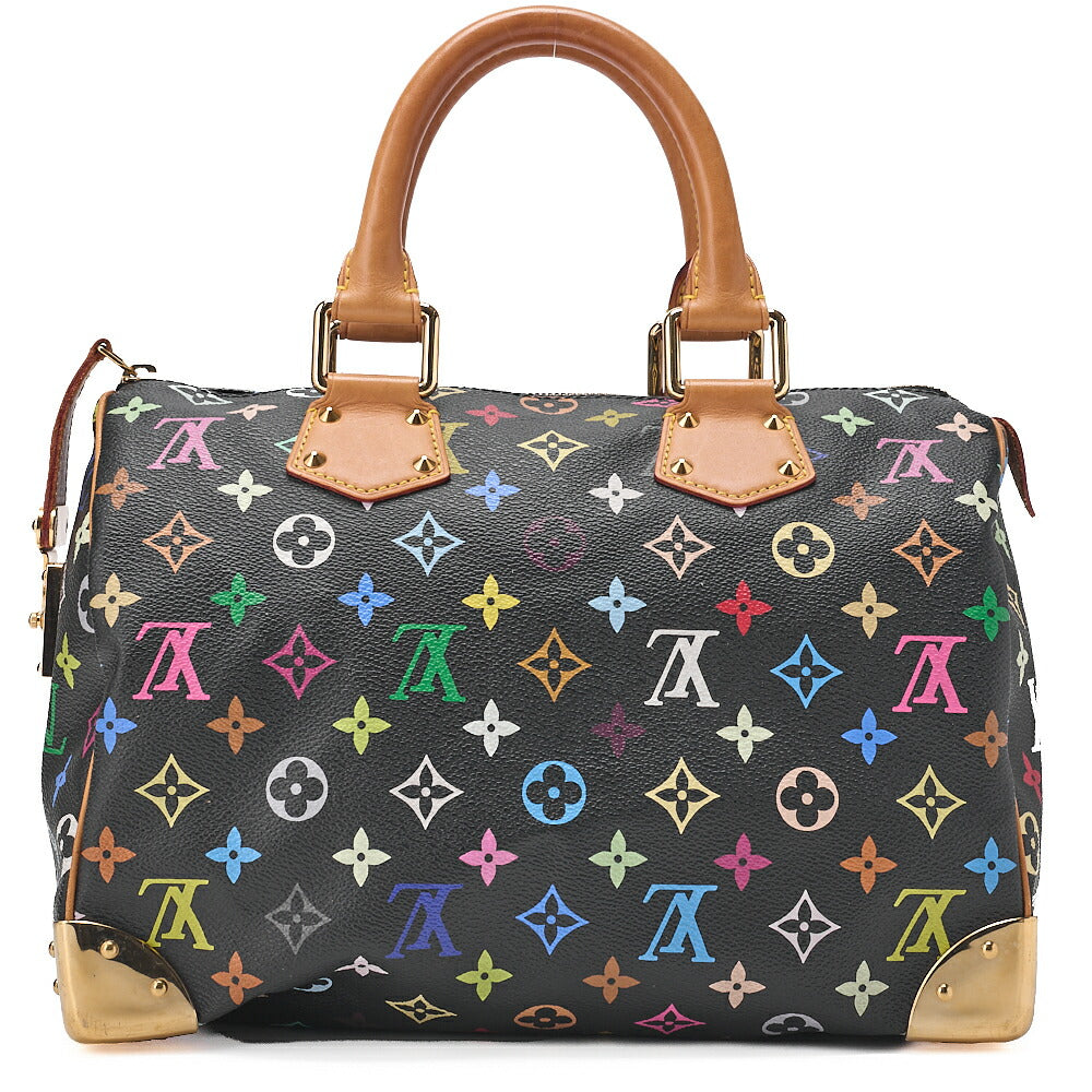 LOUIS VUITTON Louis Vuitton Monogram Multicolor Speedy 30 Handbag M92642 Gold-Tone Hardware, Pre-Owned