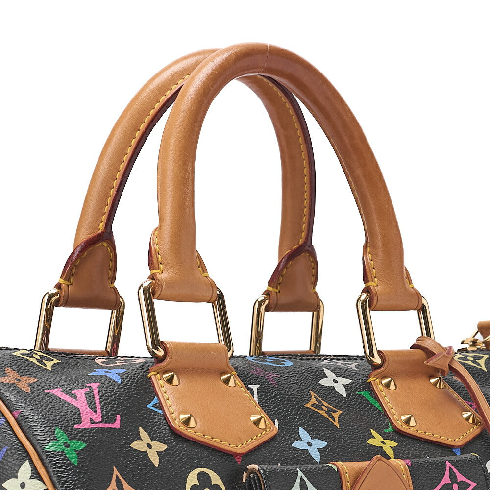 LOUIS VUITTON Louis Vuitton Monogram Multicolor Speedy 30 Handbag M92642 Gold-Tone Hardware, Pre-Owned