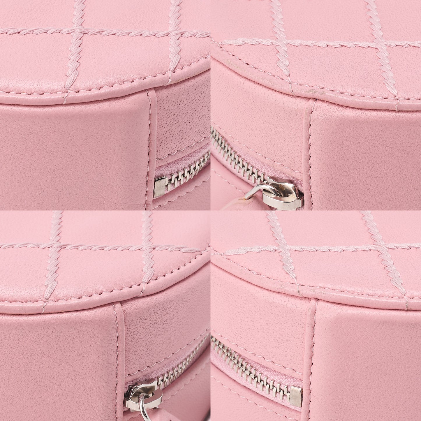 CHANEL Mini Matlasse Cocomark Ultra Stitch Chain Shoulder Lambskin Pink Silver-Tone Hardware, Pre-Owned