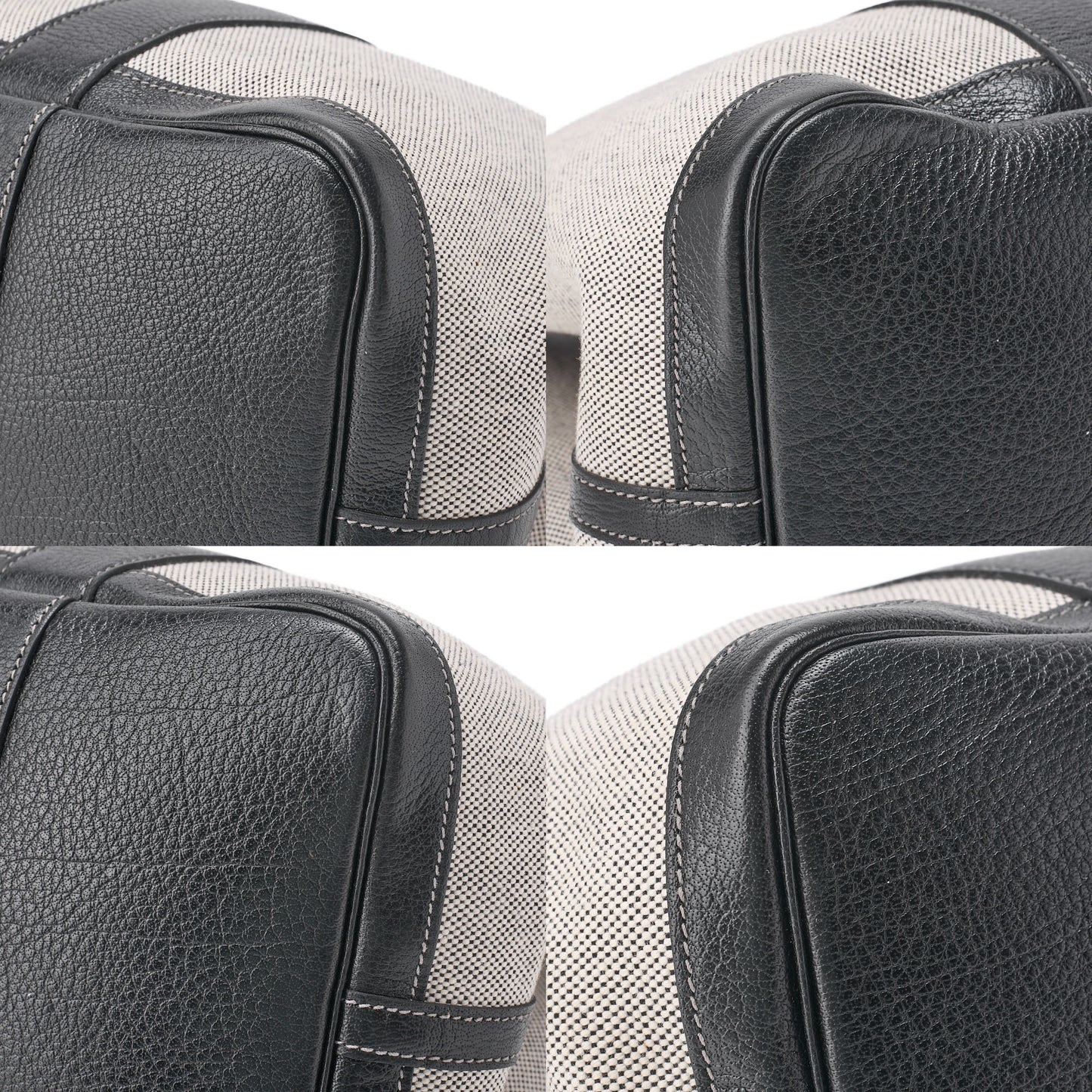 エルメス ガーデンパーティPM トートバッグ ネゴンダ x キャンバス グレー シルバー金具、中古品