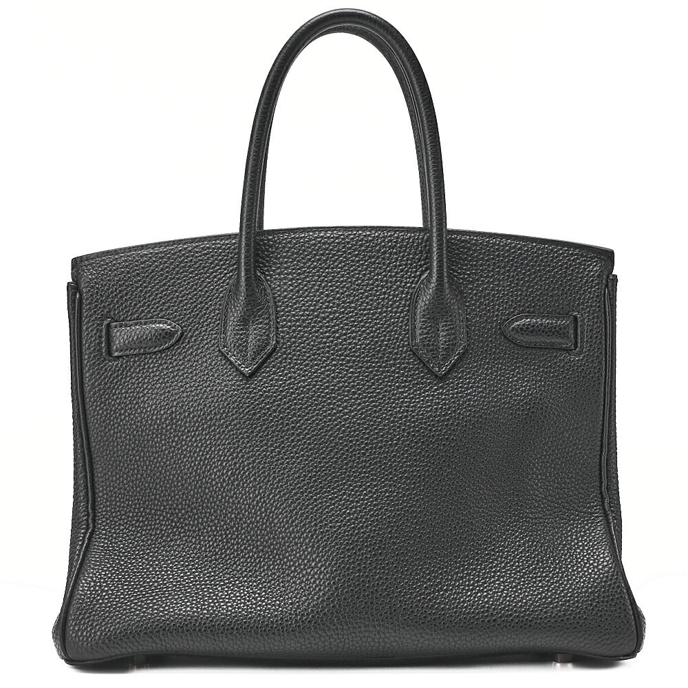 HERMES Birkin 30 Tote Bag Togo Black Silver-Tone Hardware, Pre-Owned