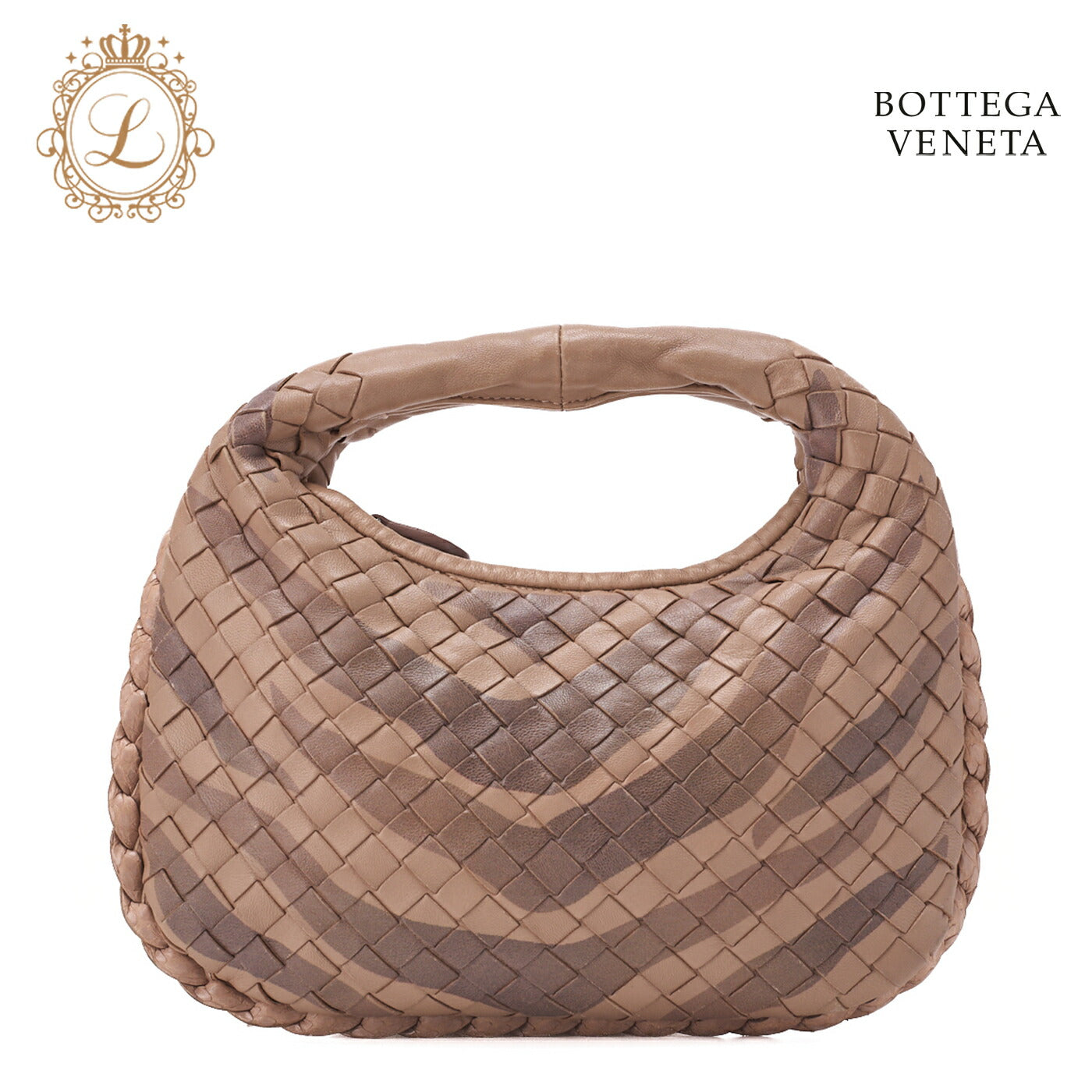 BOTTEGA VENETA Handbag Intrecciato Lambskin Mini Brown Women's Bag