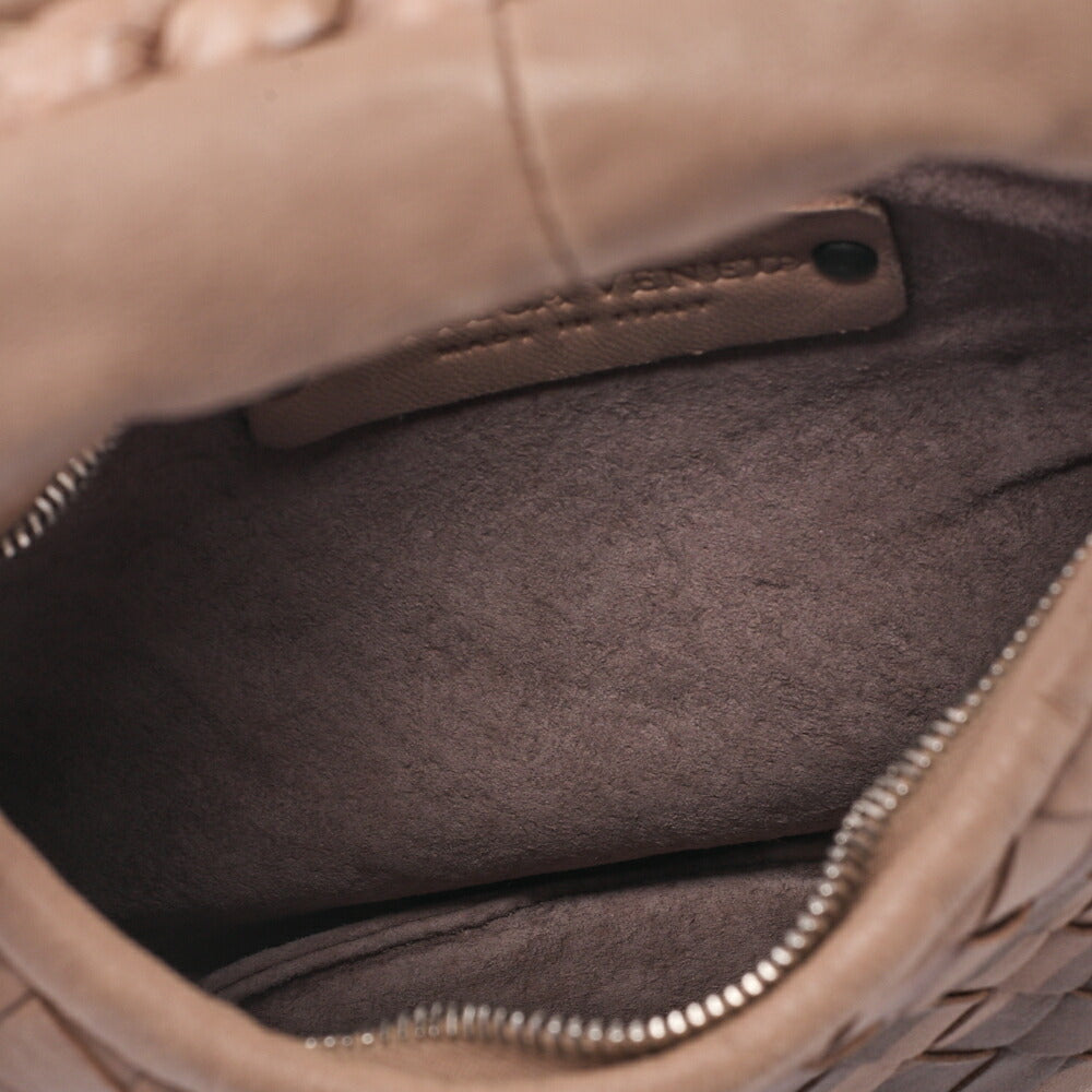 BOTTEGA VENETA Handbag Intrecciato Lambskin Mini Brown Women's Bag