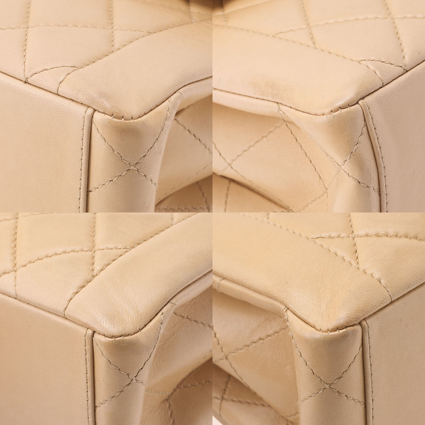 CHANEL Matelassé Diana Flap One Shoulder Bag Lambskin Beige Gold-Tone Hardware, Pre-Owned