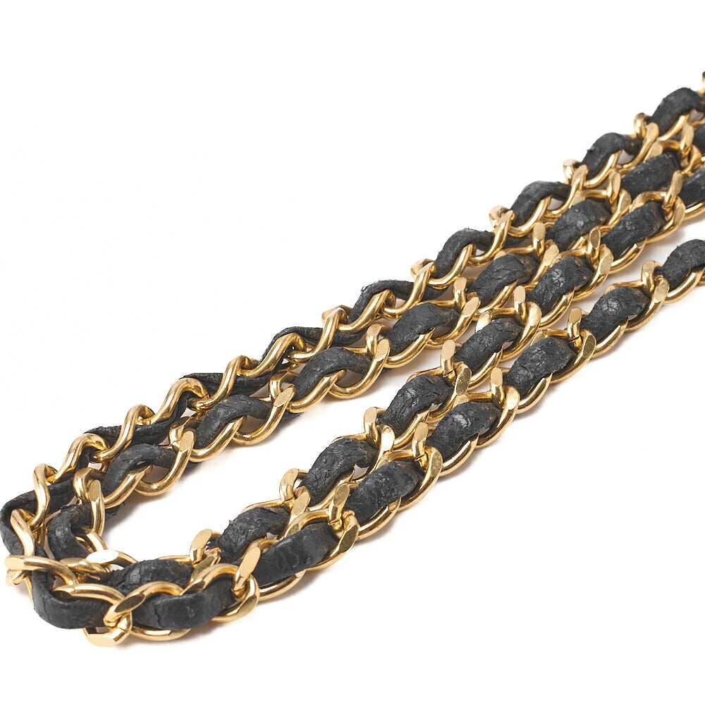 CHANEL Chain Shoulder Bag Matelassé 2.55 Turnlock Black Lambskin Gold-Tone Hardware, Pre-Owned