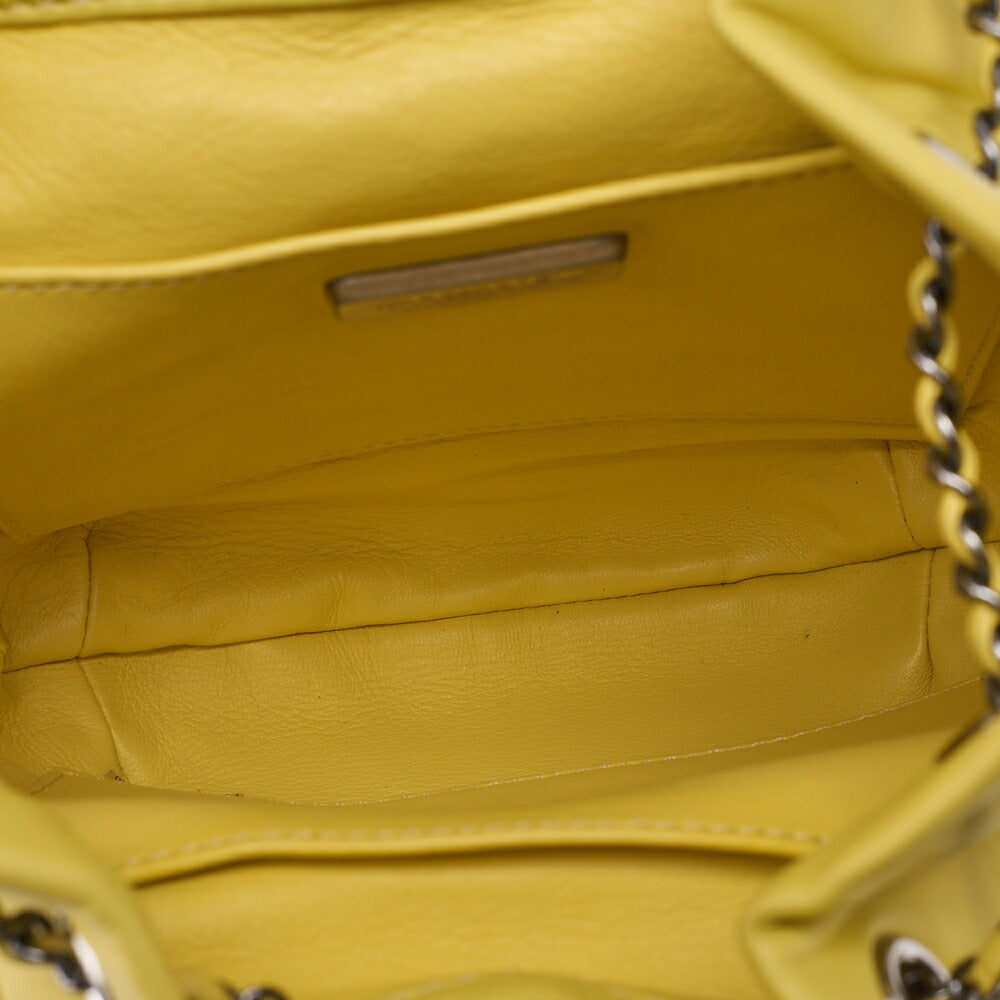 CHANEL Matelassé Drawstring Chain Shoulder Lambskin x Python Silver-Tone Hardware, Pre-Owned