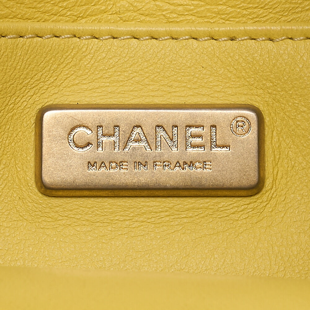 CHANEL Matelassé Drawstring Chain Shoulder Lambskin x Python Silver-Tone Hardware, Pre-Owned