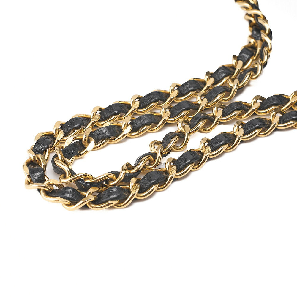 CHANEL Matelassé Turnlock Straight Flap Chain Shoulder Lambskin Black Gold-Tone Hardware, Pre-Owned