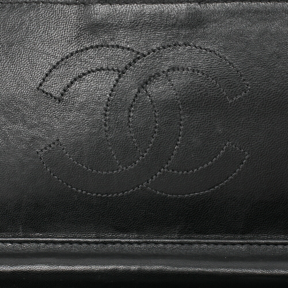 CHANEL Matelassé Push Lock Turnlock Chain Shoulder Lambskin Black Gold-Tone Hardware, Pre-Owned