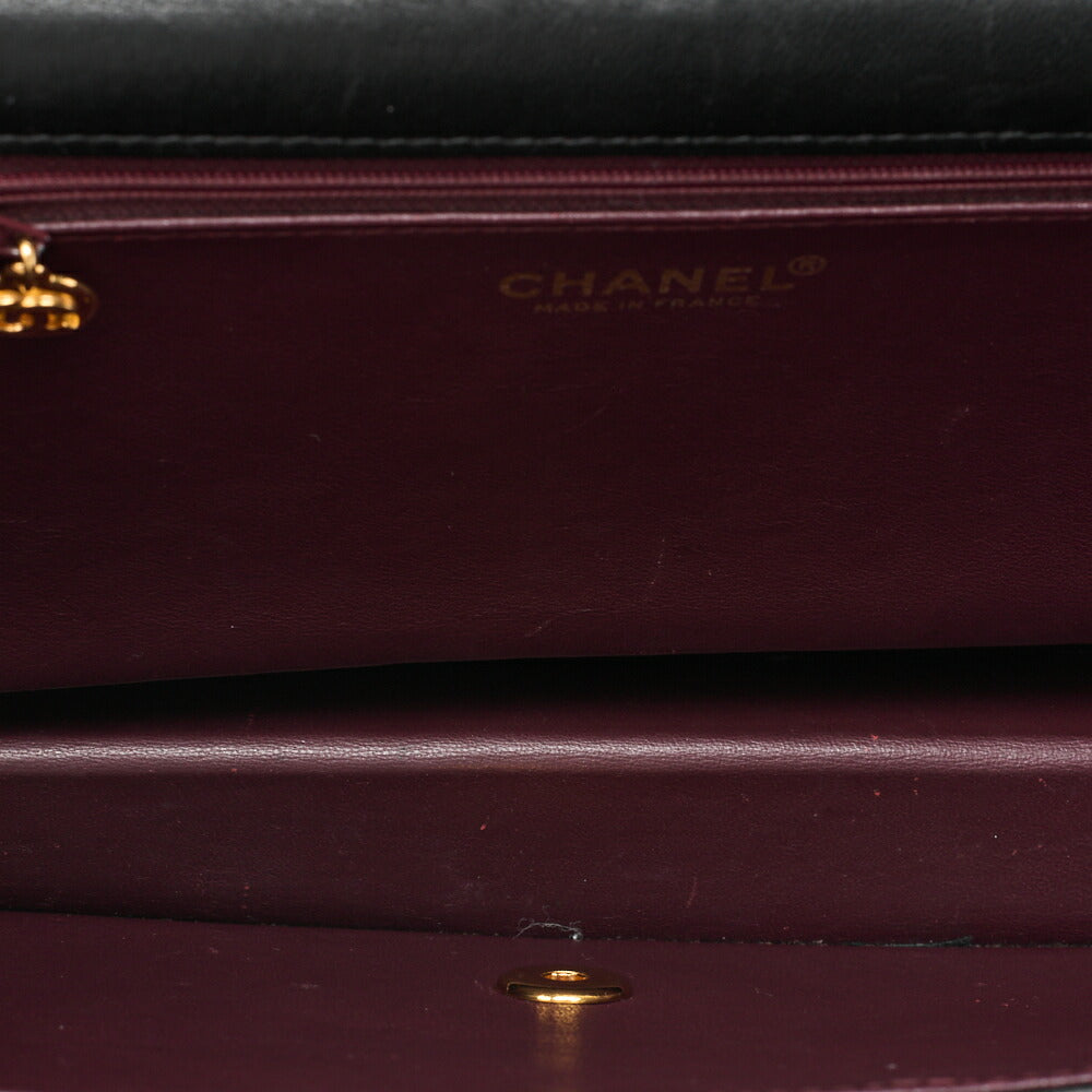 CHANEL Matelassé Push Lock Turnlock Chain Shoulder Lambskin Black Gold-Tone Hardware, Pre-Owned