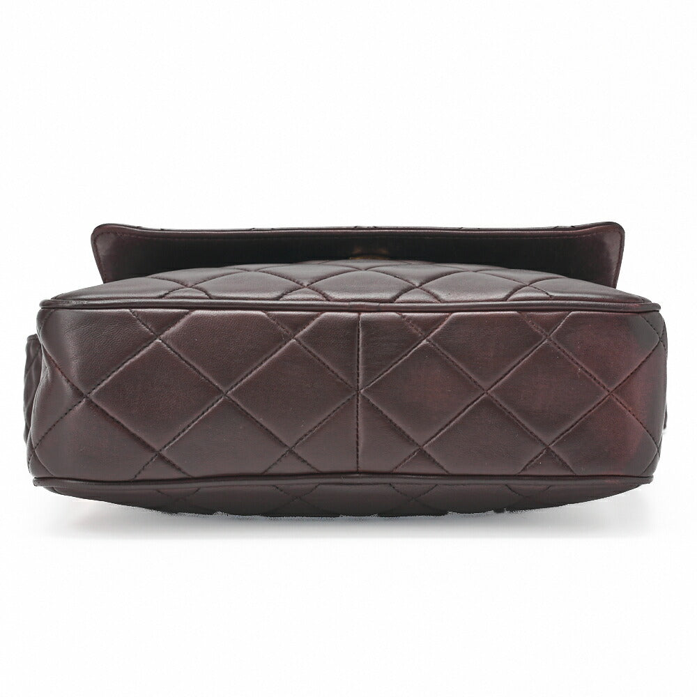 CHANEL One Shoulder Bag Matelassé Coco Mark Fringe Brown Gold-Tone Hardware, Pre-Owned