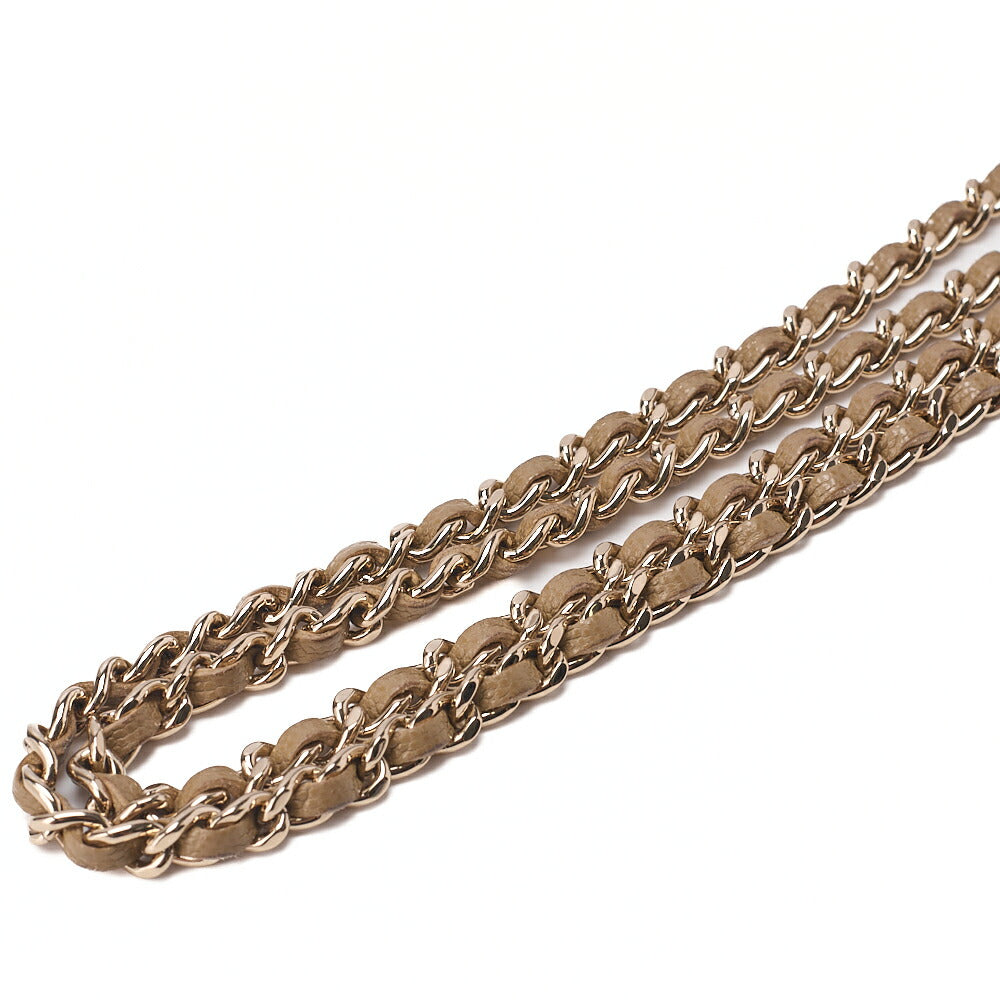 CHANEL Chain Shoulder Bag Matelassé Coco Handle Mini 2WAY Handbag Caviar Skin Beige Gold-Tone Hardware, Pre-Owned