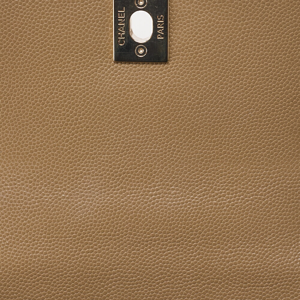 CHANEL Chain Shoulder Bag Matelassé Coco Handle Mini 2WAY Handbag Caviar Skin Beige Gold-Tone Hardware, Pre-Owned