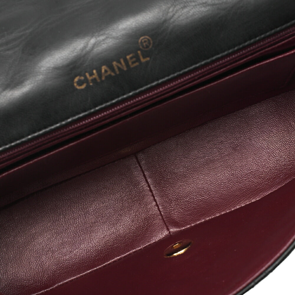CHANEL Matelassé Diana Flap 25cm Chain Shoulder Lambskin Black Gold-Tone Hardware, Pre-Owned