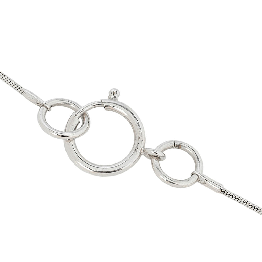 CHANEL Mademoiselle 03P Pendant Metal Silver x Black Necklace GP Silver-Tone Hardware, Pre-Owned