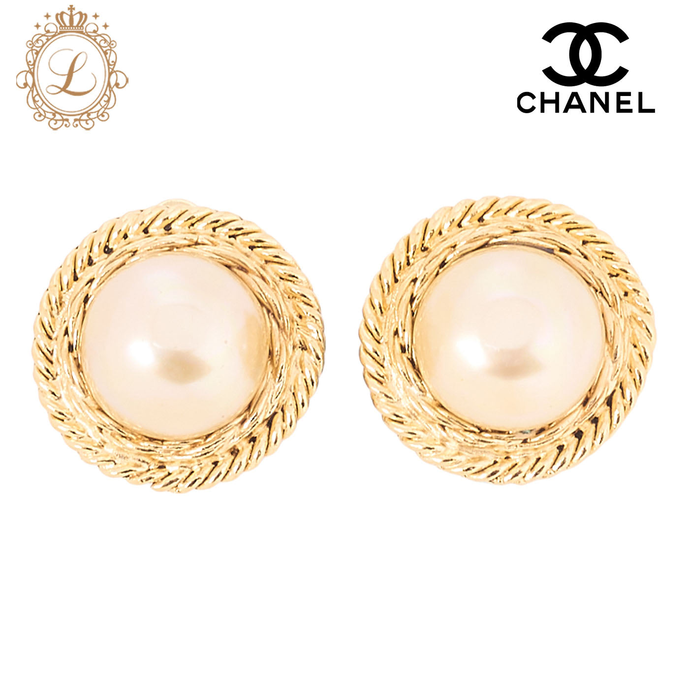 CHANEL Pearl Earrings 2106 Earrings GPx Faux Pearls Gold-Tone Hardware, Pre-Owned