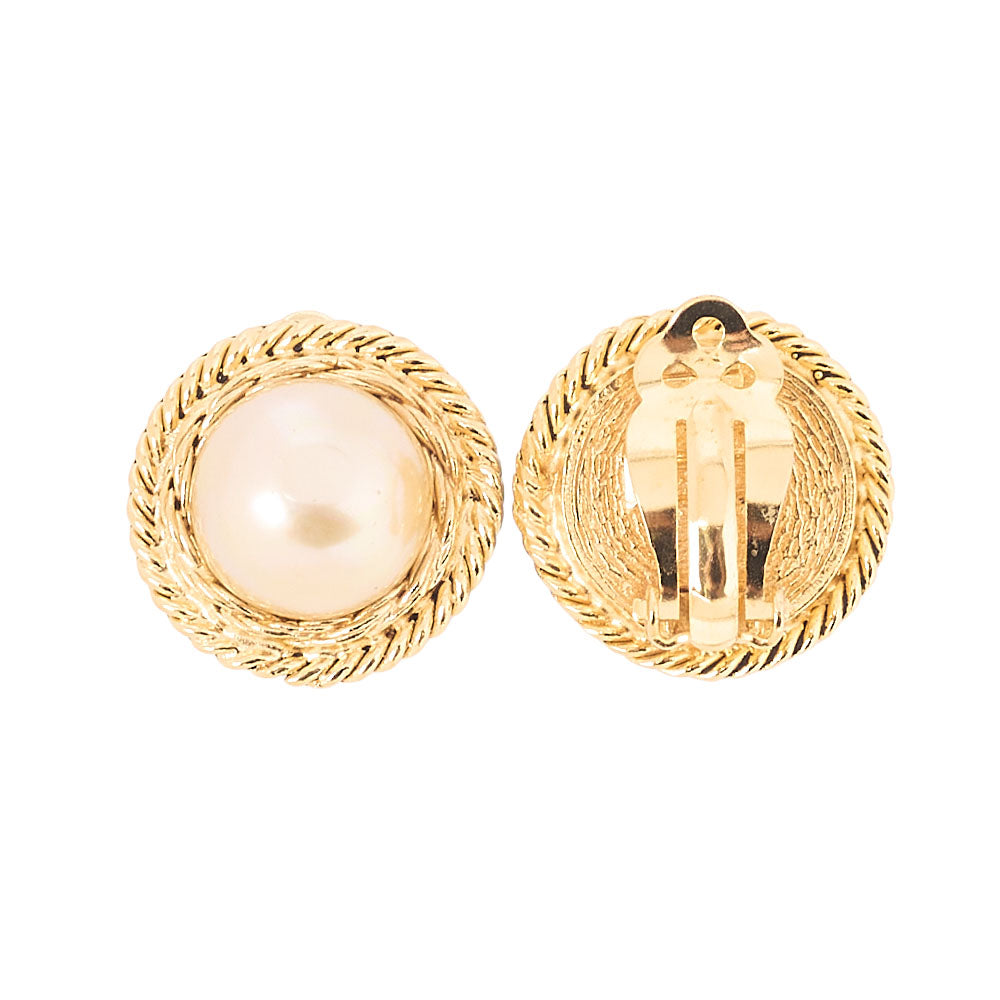 CHANEL Pearl Earrings 2106 Earrings GPx Faux Pearls Gold-Tone Hardware, Pre-Owned