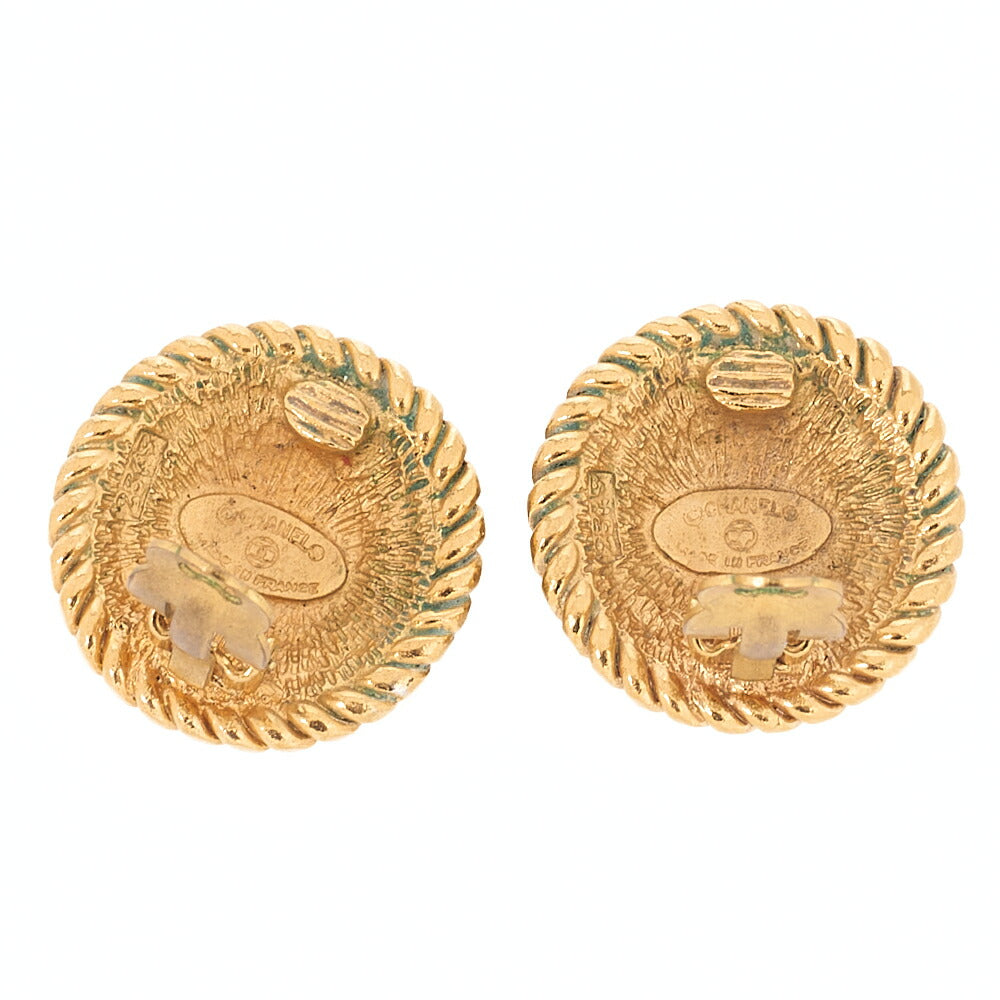 CHANEL Coco Mark Earrings GP Gold-Tone Hardware, Pre-Owned