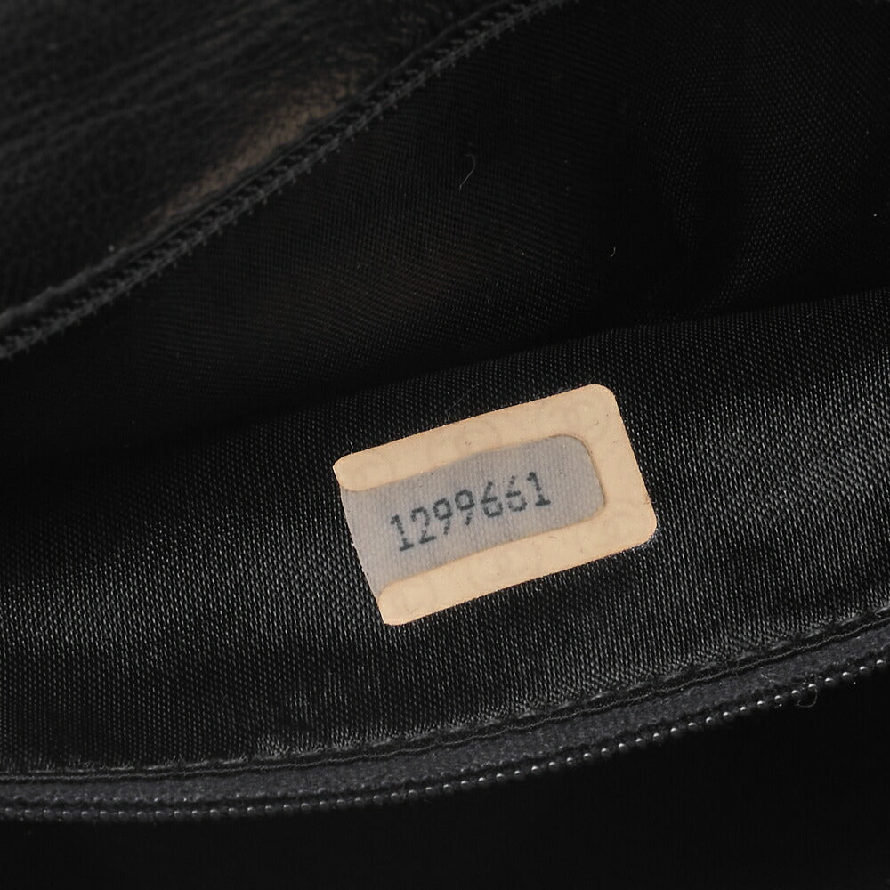 CHANEL Chain Shoulder Bag Lambskin Black Coco Mark Full Flap Push Lock Gold-Tone Hardware, Pre-Owned