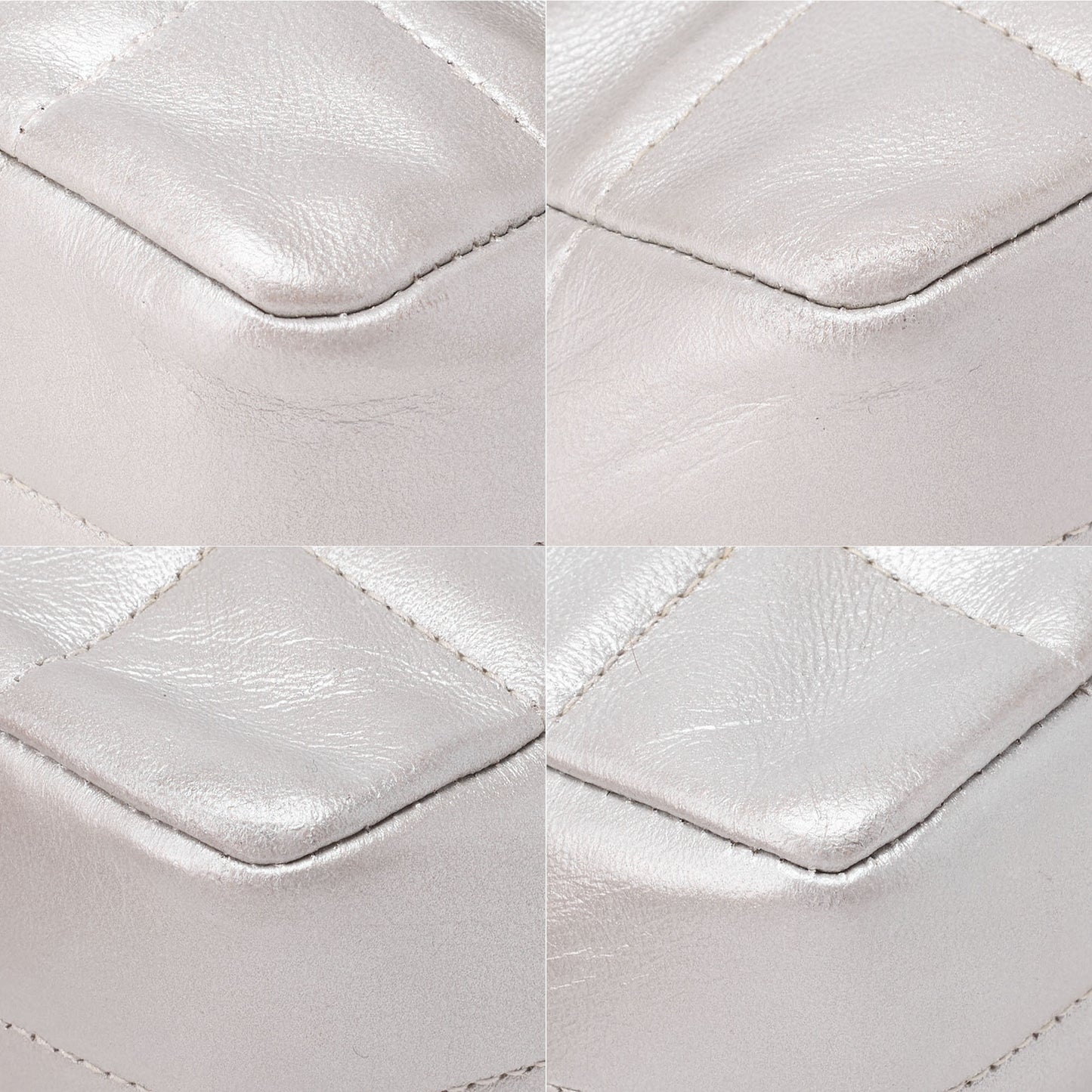 CHANEL Chanel Chocolate Bar Camellia Push Lock Chain Shoulder Lambskin Silver-Tone Hardware, Pre-Owned